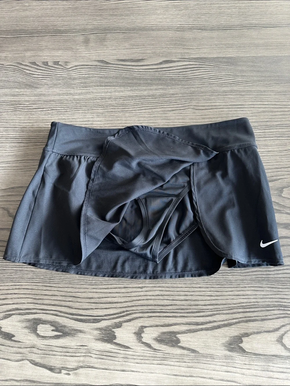Nike Black Women's Circle Skater Golf/Tennis/Swim Skort with White Swoosh
